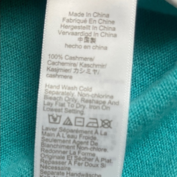 J. Crew 100% Cashmere Women's Turquoise Sweater - Picture 8 of 8